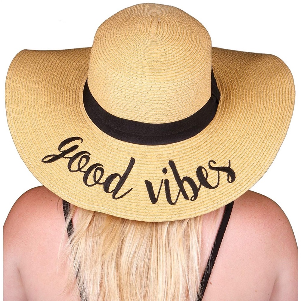 Straw Hat • Floppy Hat • Beach Hat • Summer Hat - Picture 1 of 5